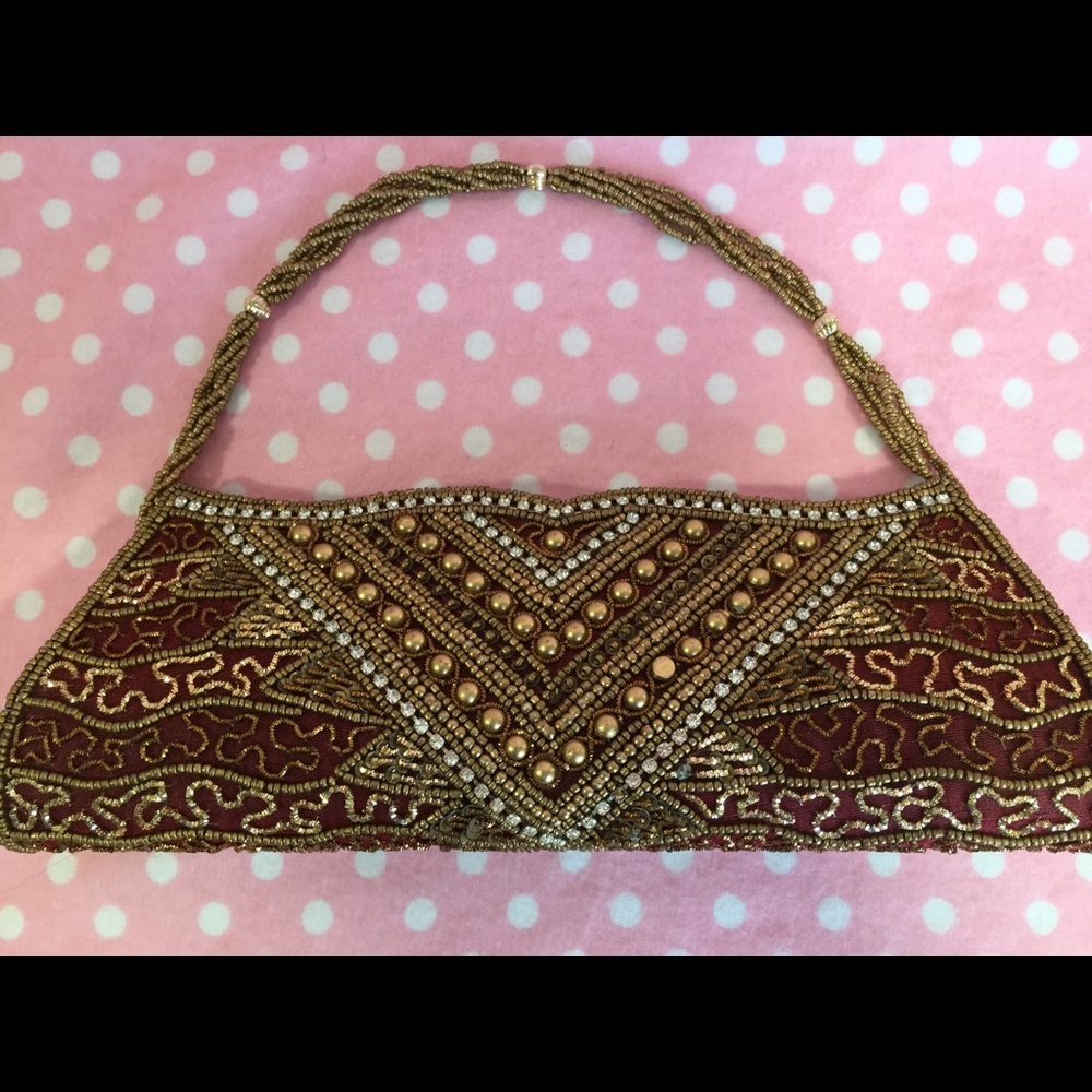 Elegant beaded evening clutch
